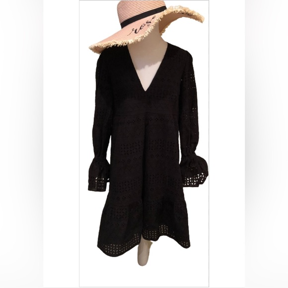 Iris and Ink Dresses & Skirts - Iris and Ink black Eyelets Cotton Sun Dress Size US 8